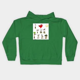 i love the farm Kids Hoodie